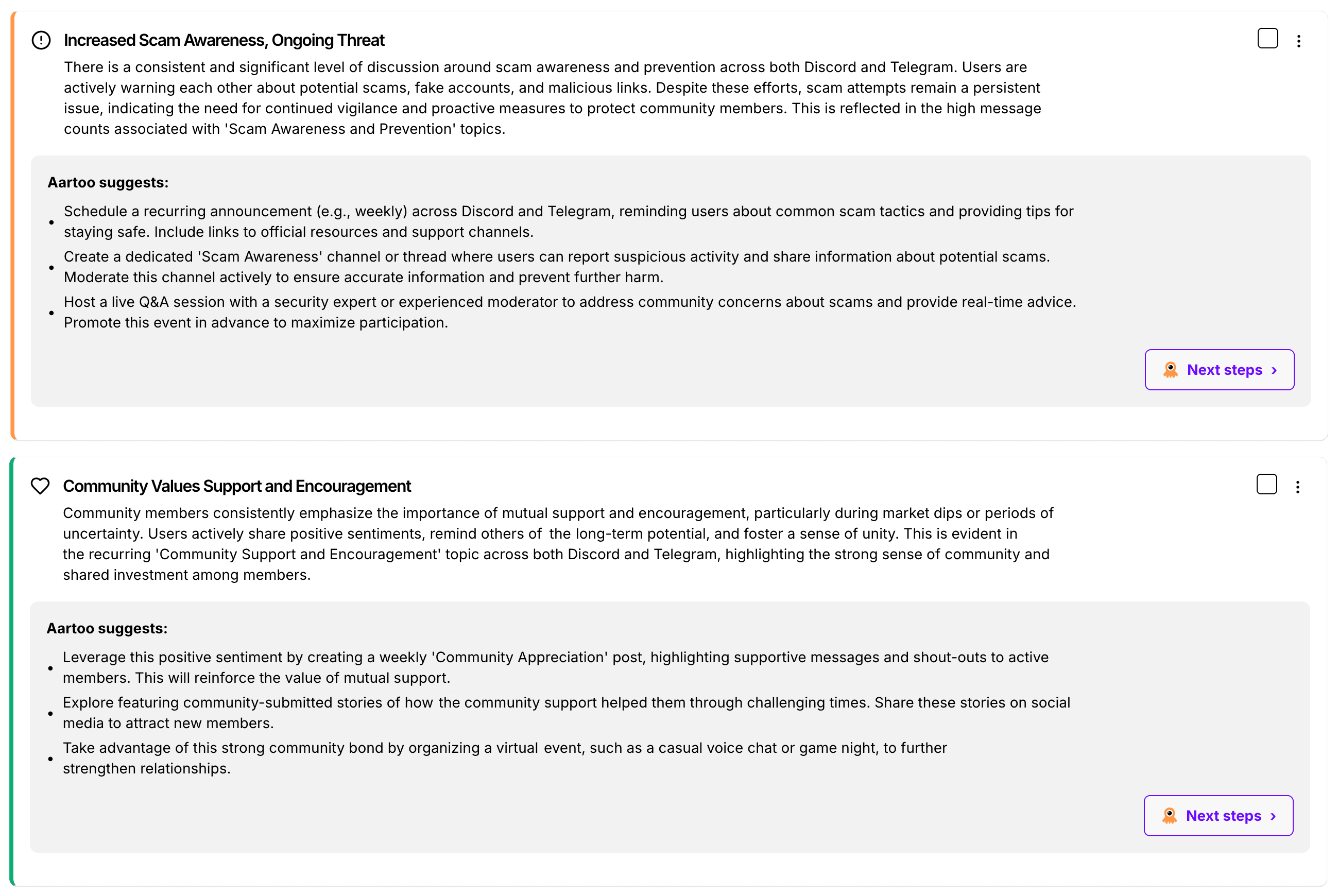 Community Pulse widget