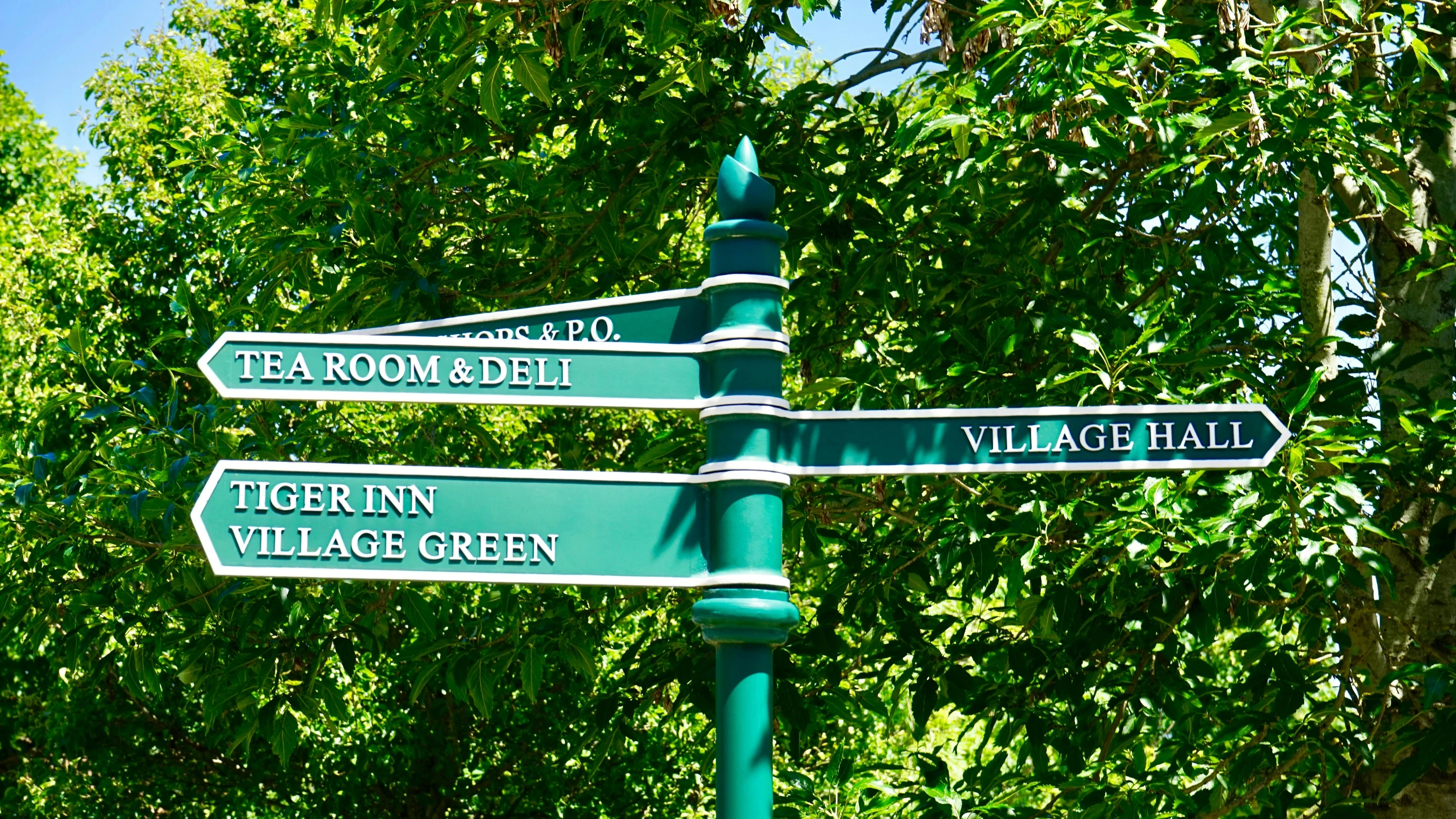 village hall sign post