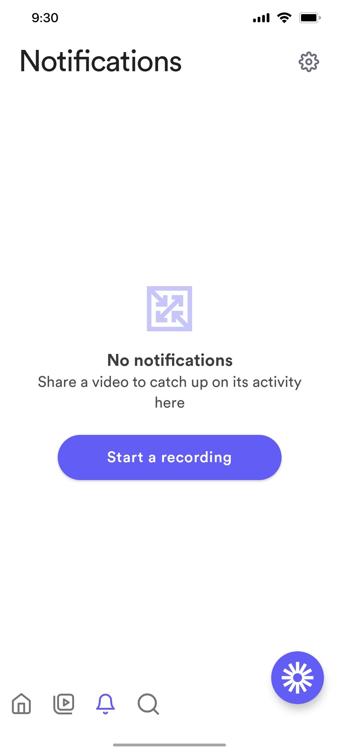 loom Notifications screen