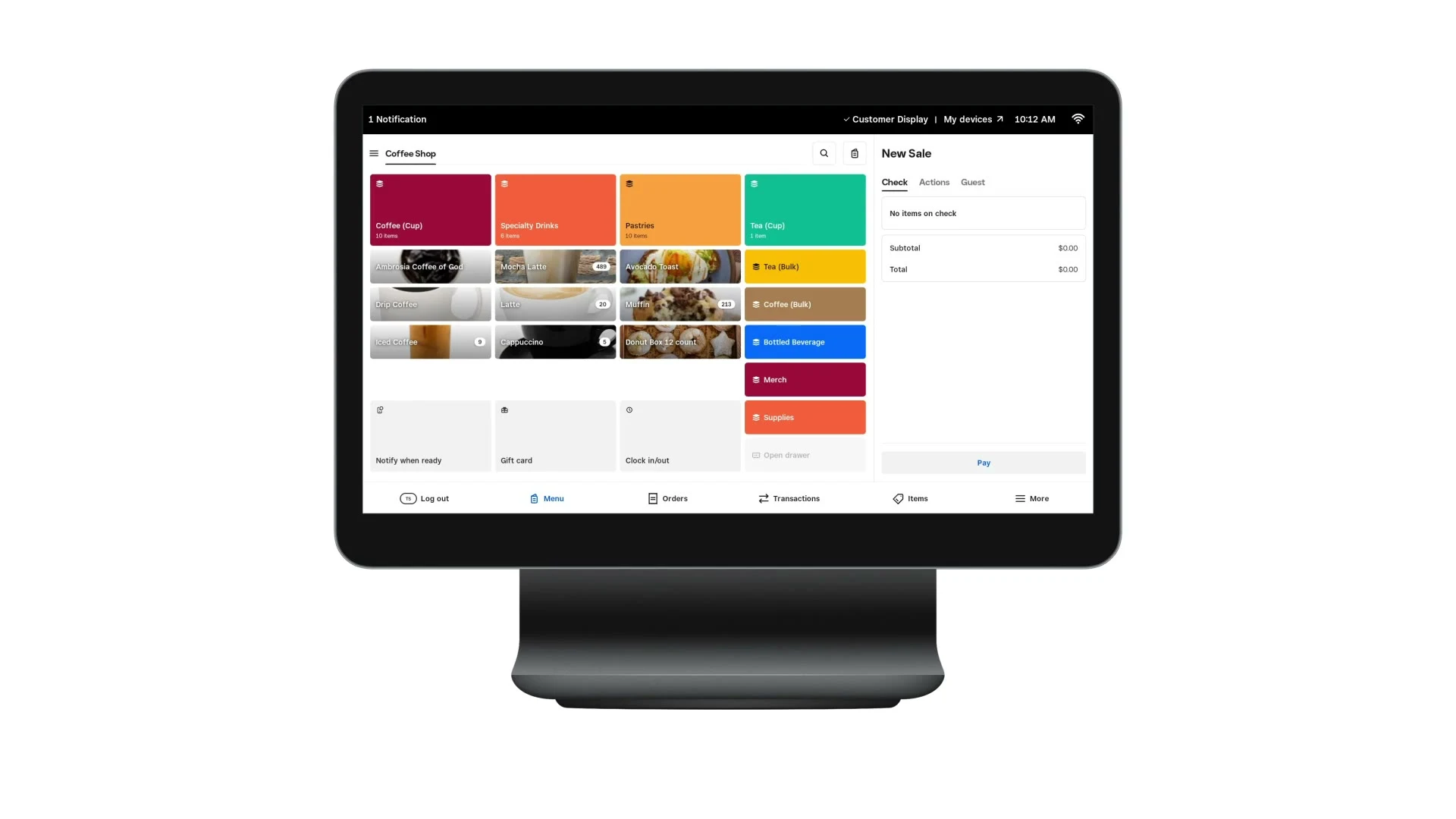 POS - Checkout Quick Service Restaurant Checkout Experience with Square