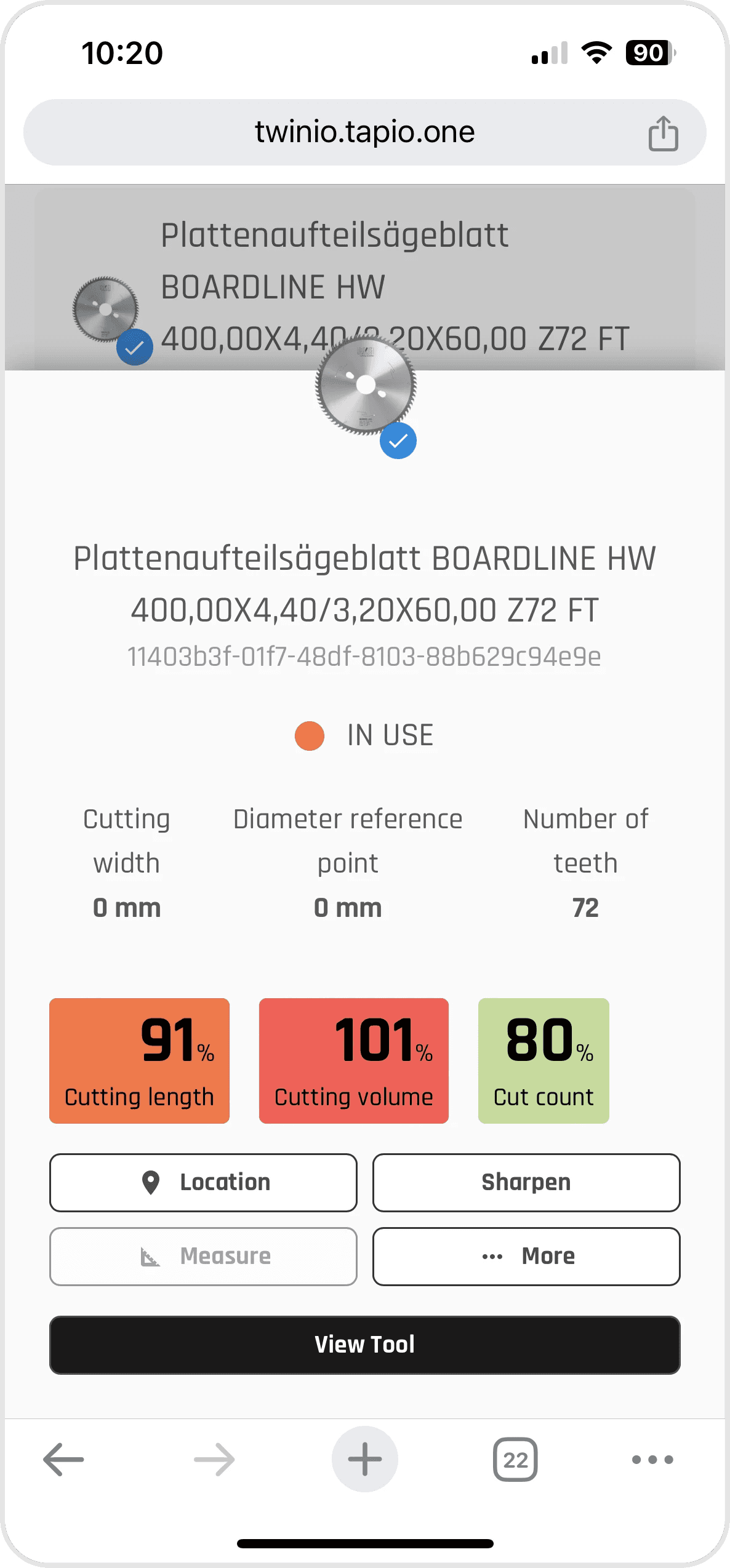 Screenshot from twinio Mobile