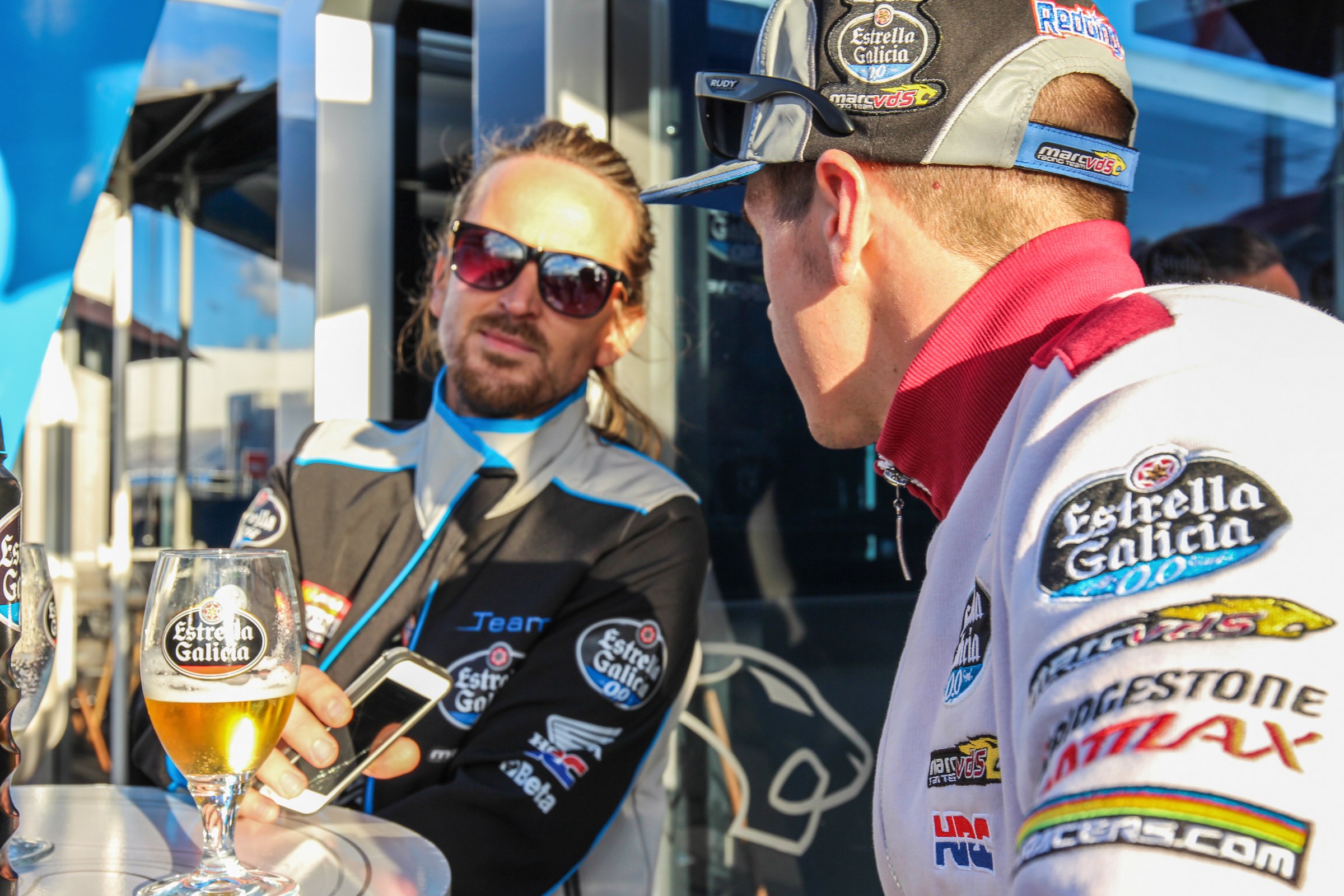 EVENTS · A conversation at the Estrella MotoGP Experience Day.