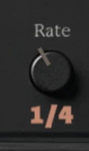 The Chord Sync Rate knob set to 1/4, dark theme