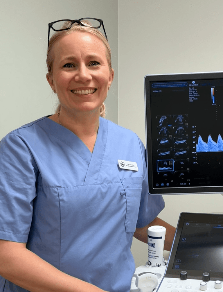 Foto på barnmorska Tina Ahlbom