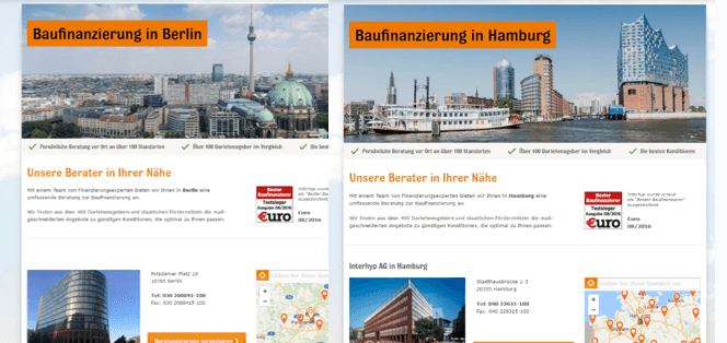 Geopersonalisierung Beispielseiten 150224