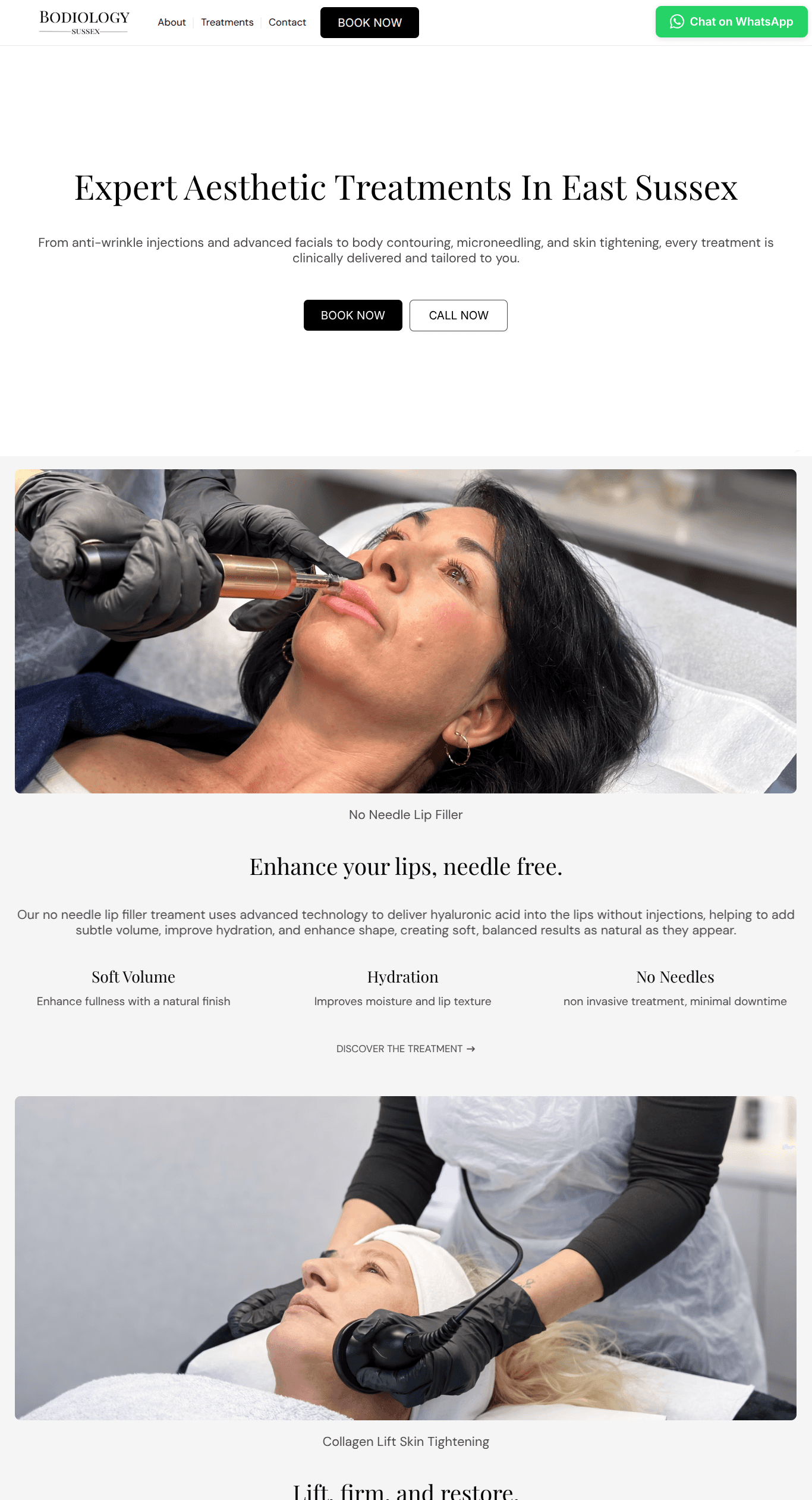 Mali beauty website layout 