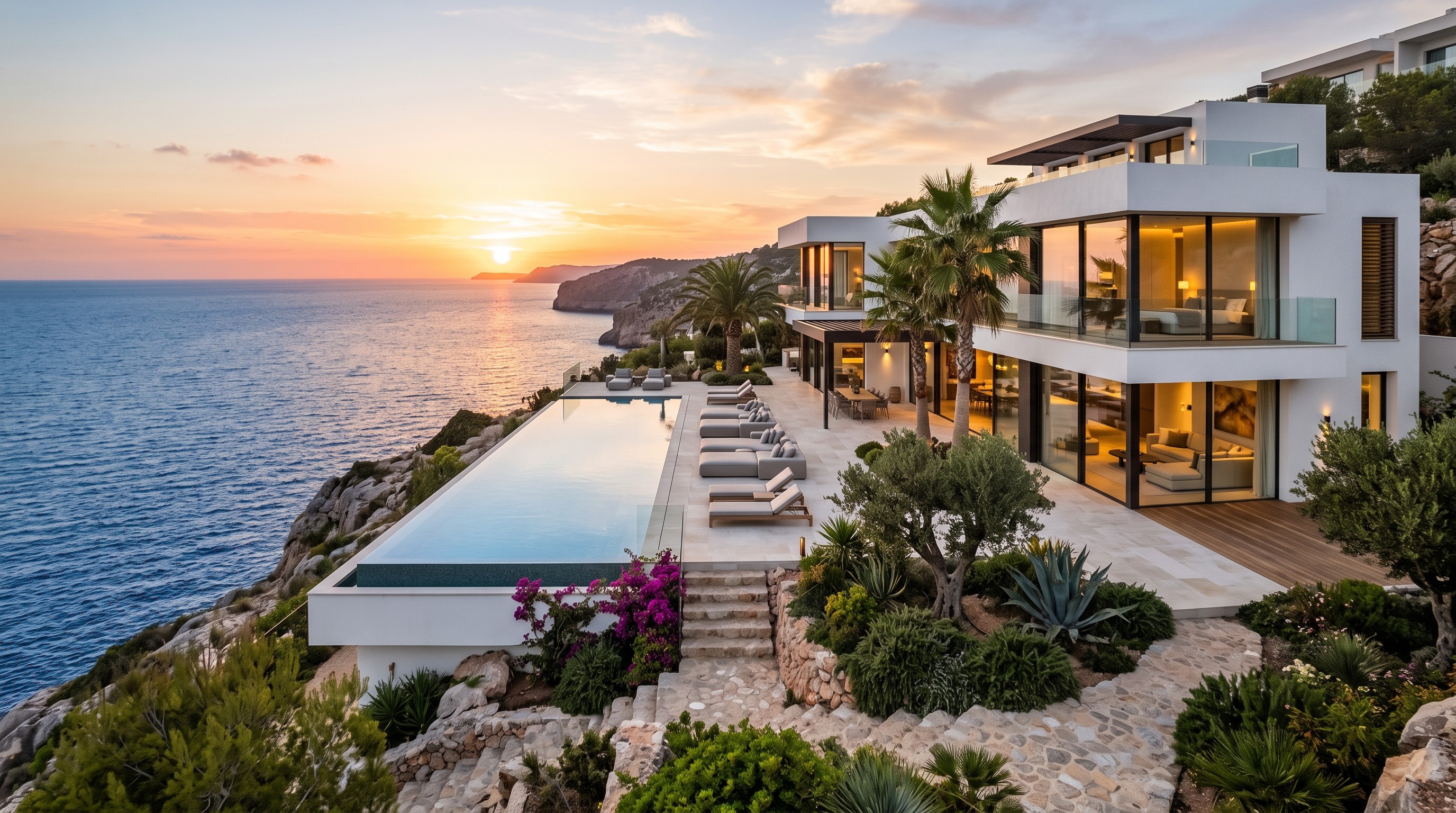 A cliffside villa above the Pacific