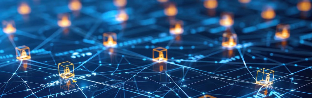 Red digital warning symbol glowing on a circuit board interface, representing active ransomware exploitation of the VMware ESXi CVE 2025 22225 vulnerability and hypervisor compromise.