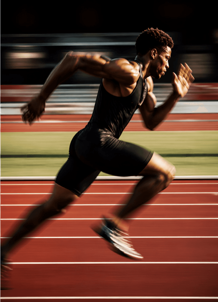 Runner on a track