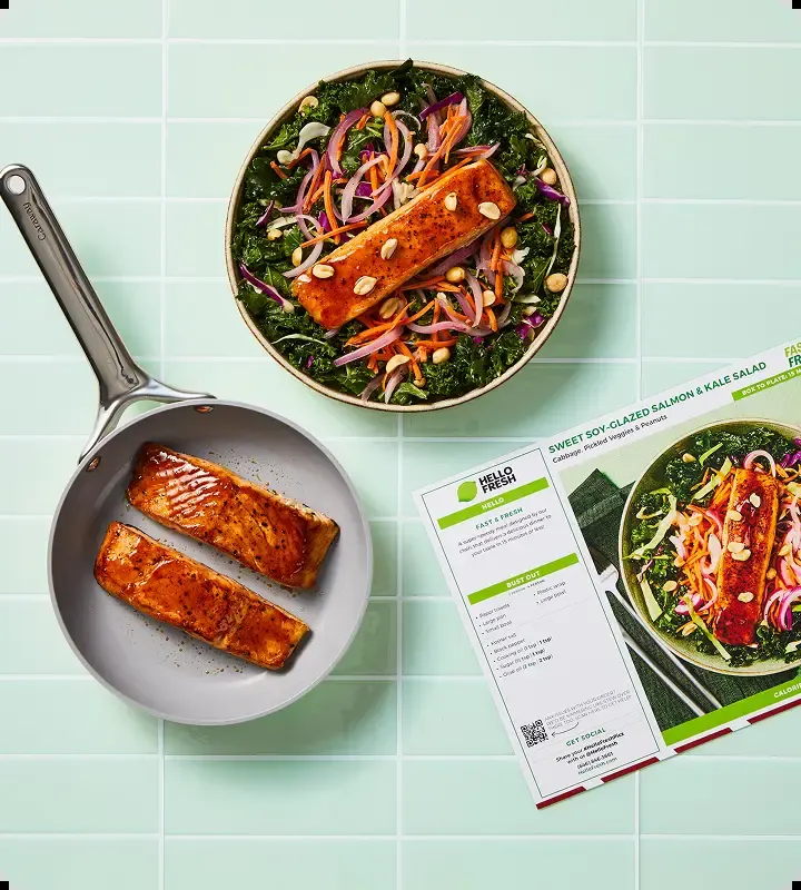 HelloFresh recipe card with a finished dish