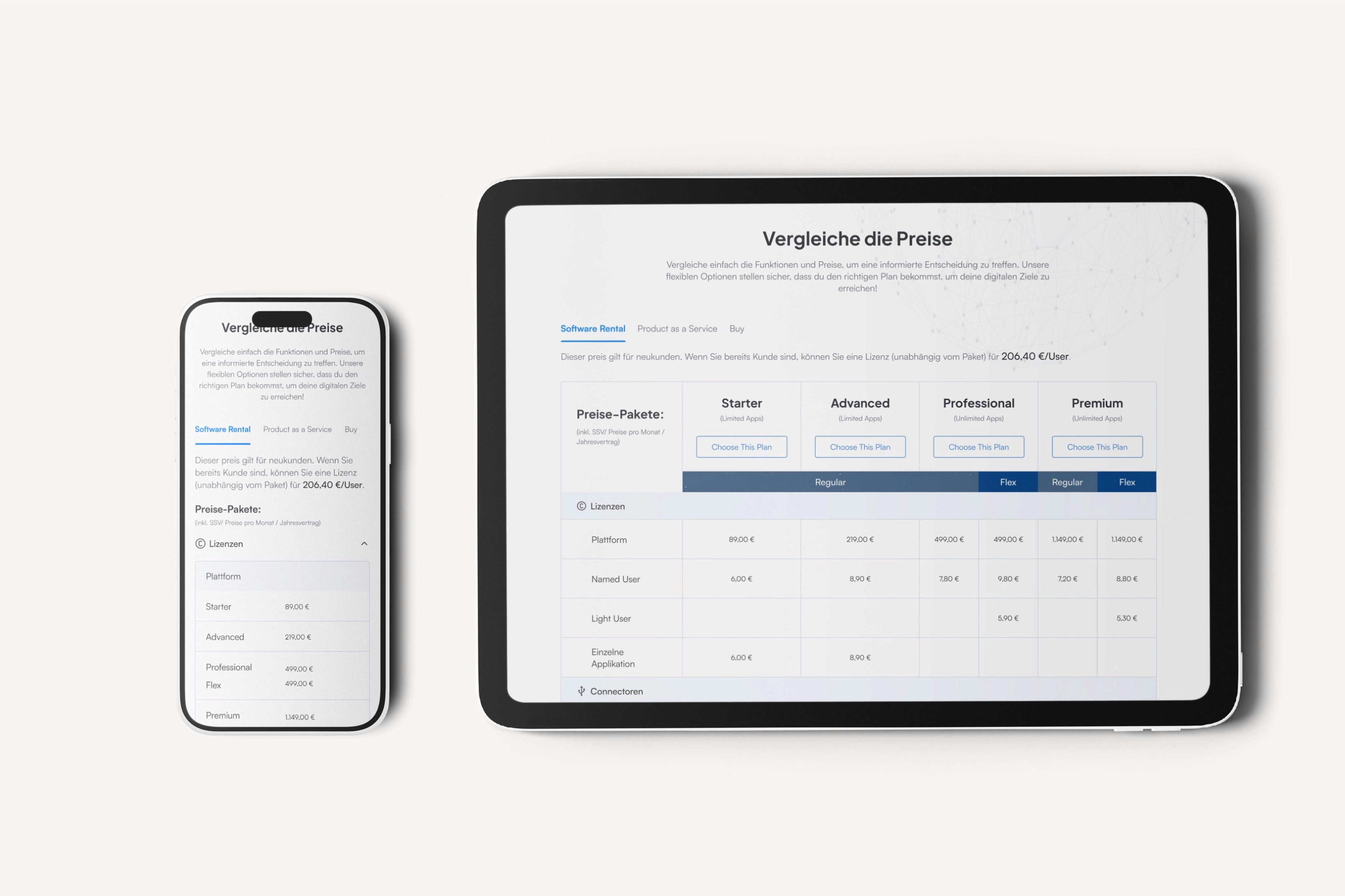 Pricing list