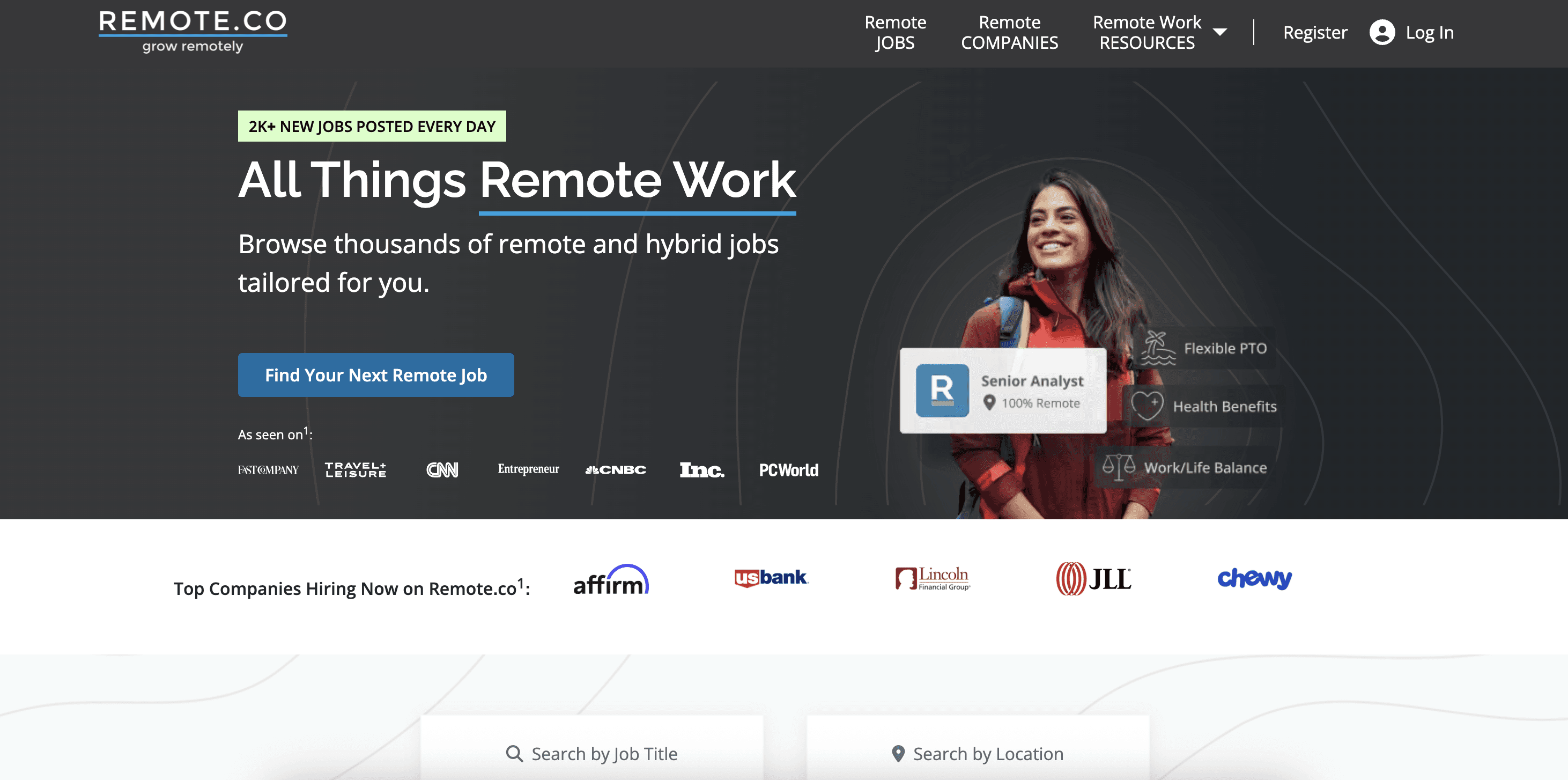 Remote.co homepage