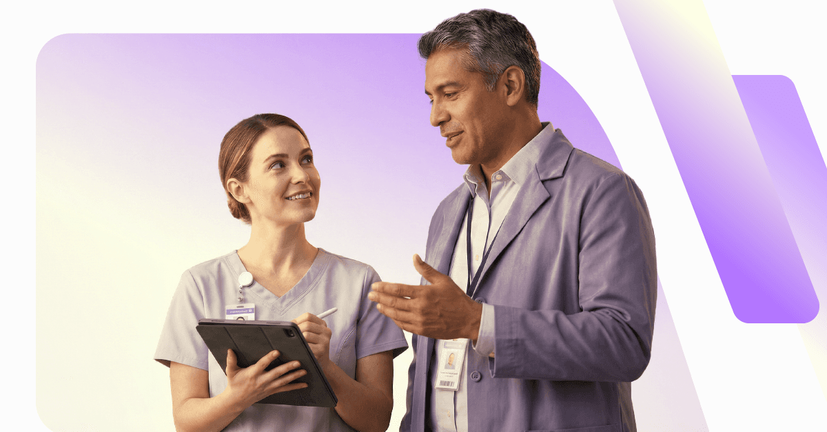 Diverse group of healthcare professionals smiling together, representing Synapti Health’s tailored value based care training solutions for every healthcare organization.