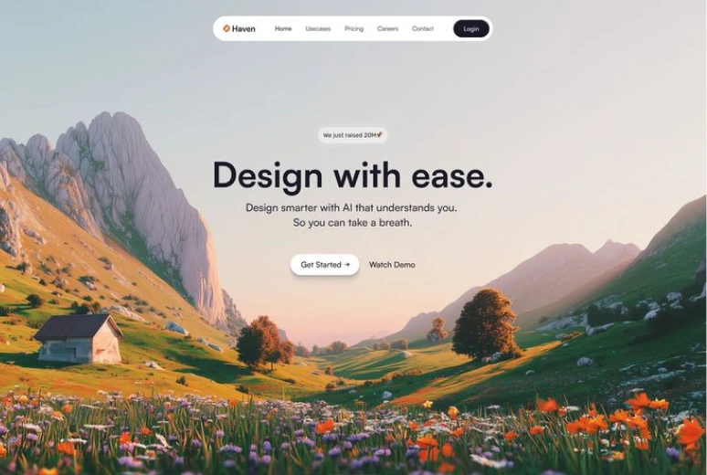 Haven Trip Adventure travel landing page preview