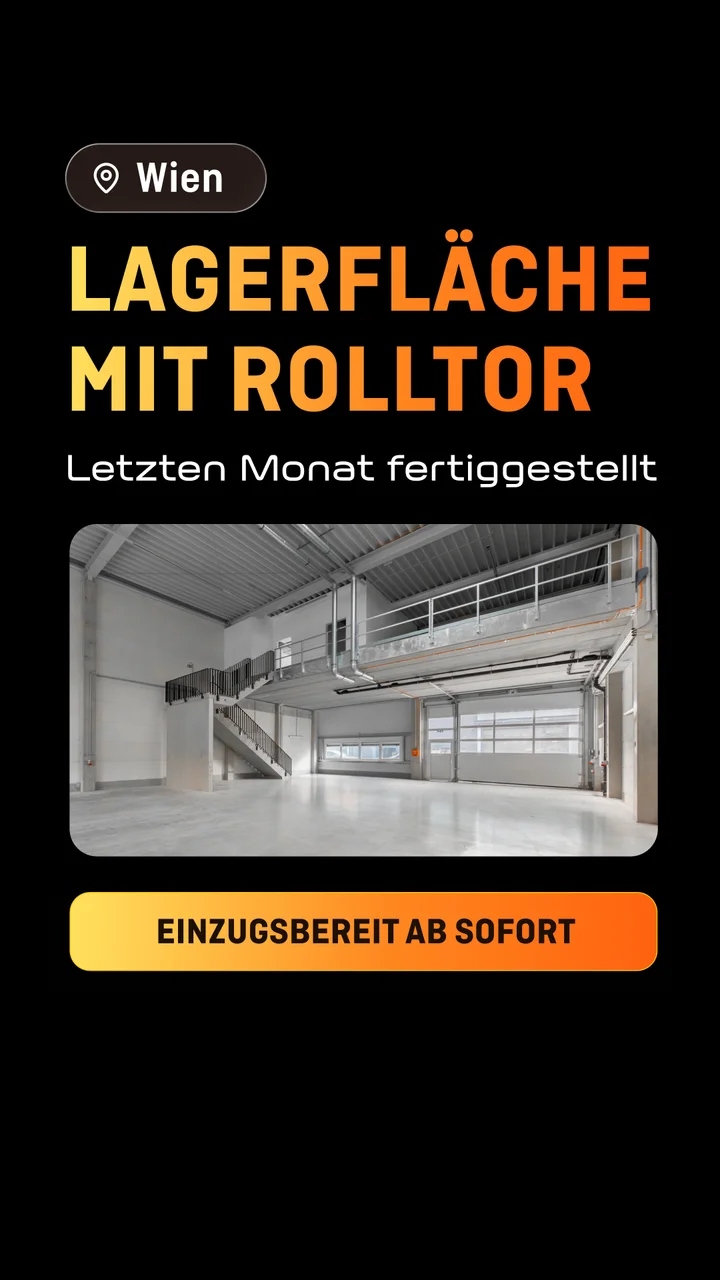 Flexiparks-Anzeige einer Lagerfläche mit Rolltor