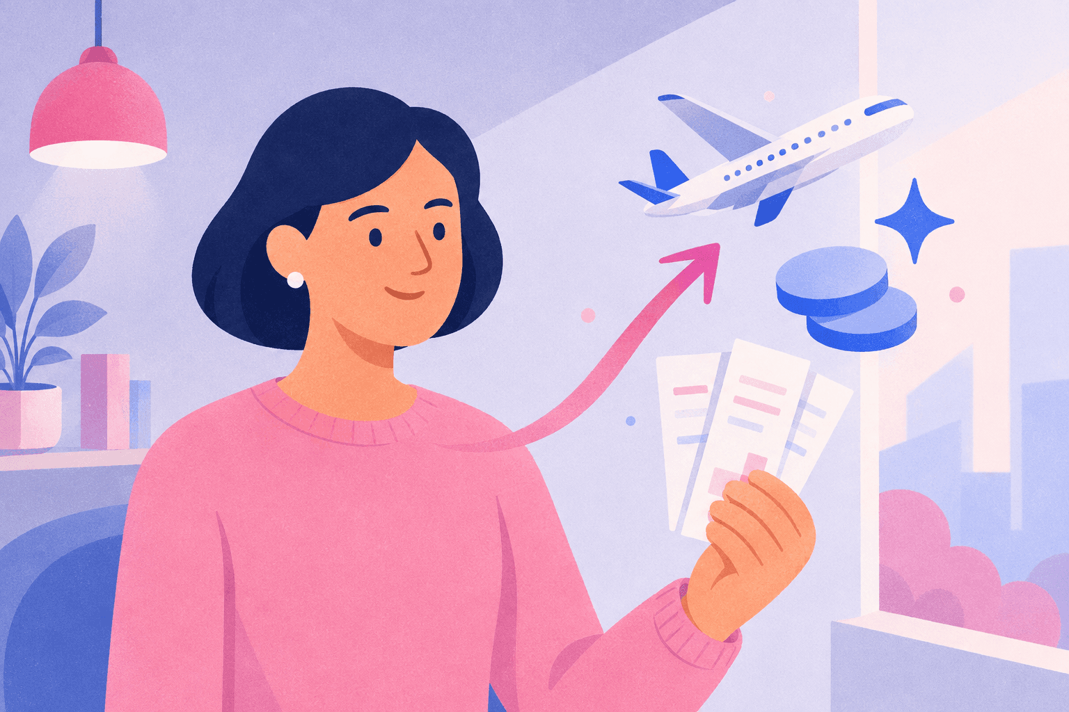 persona intercambia sus boletas por millas puntos y beneficios