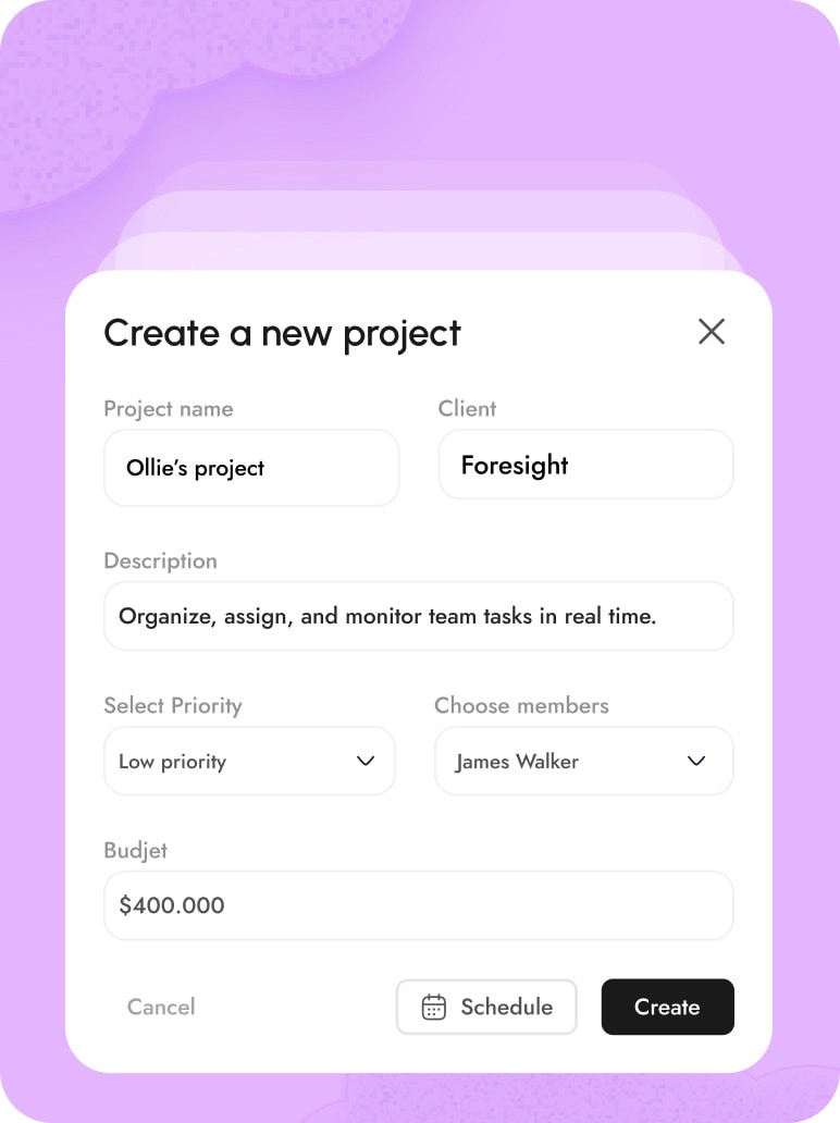 Project details card