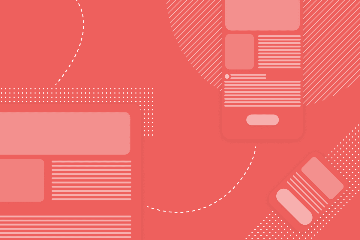 An illustration showing a grid layout for various device sizes, such as desktop, tablet, and mobile.