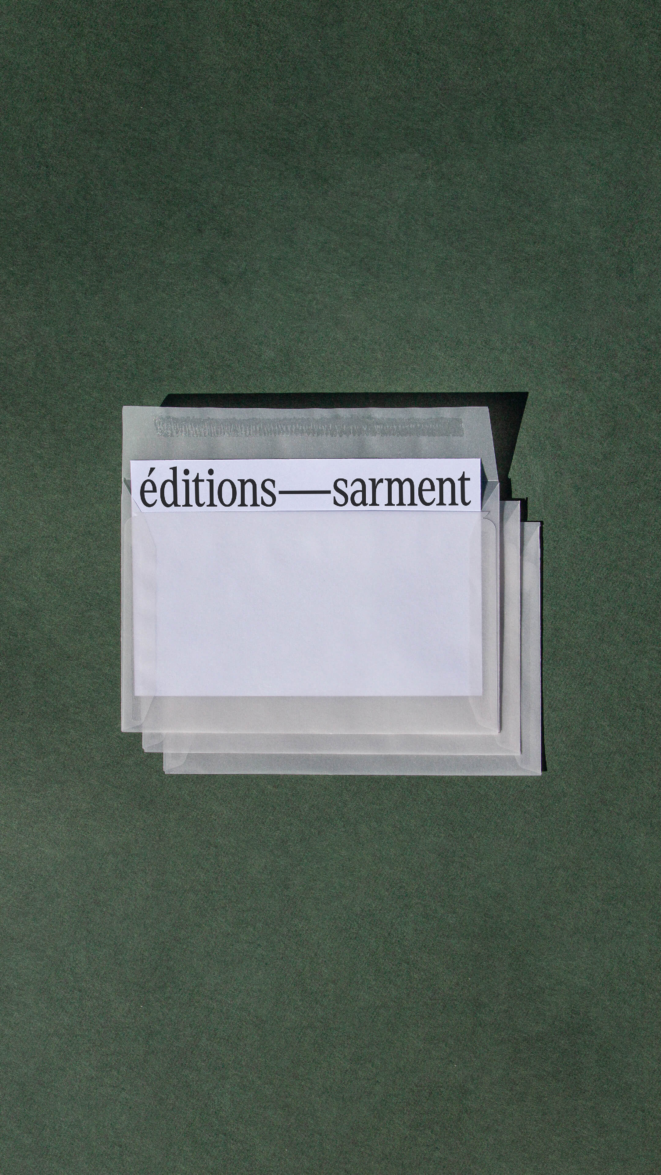Enveloppe transparente éditions-sarment