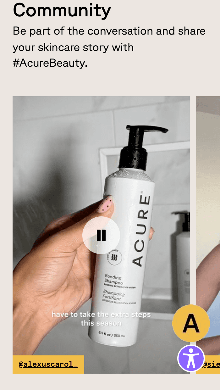 screen grab of website