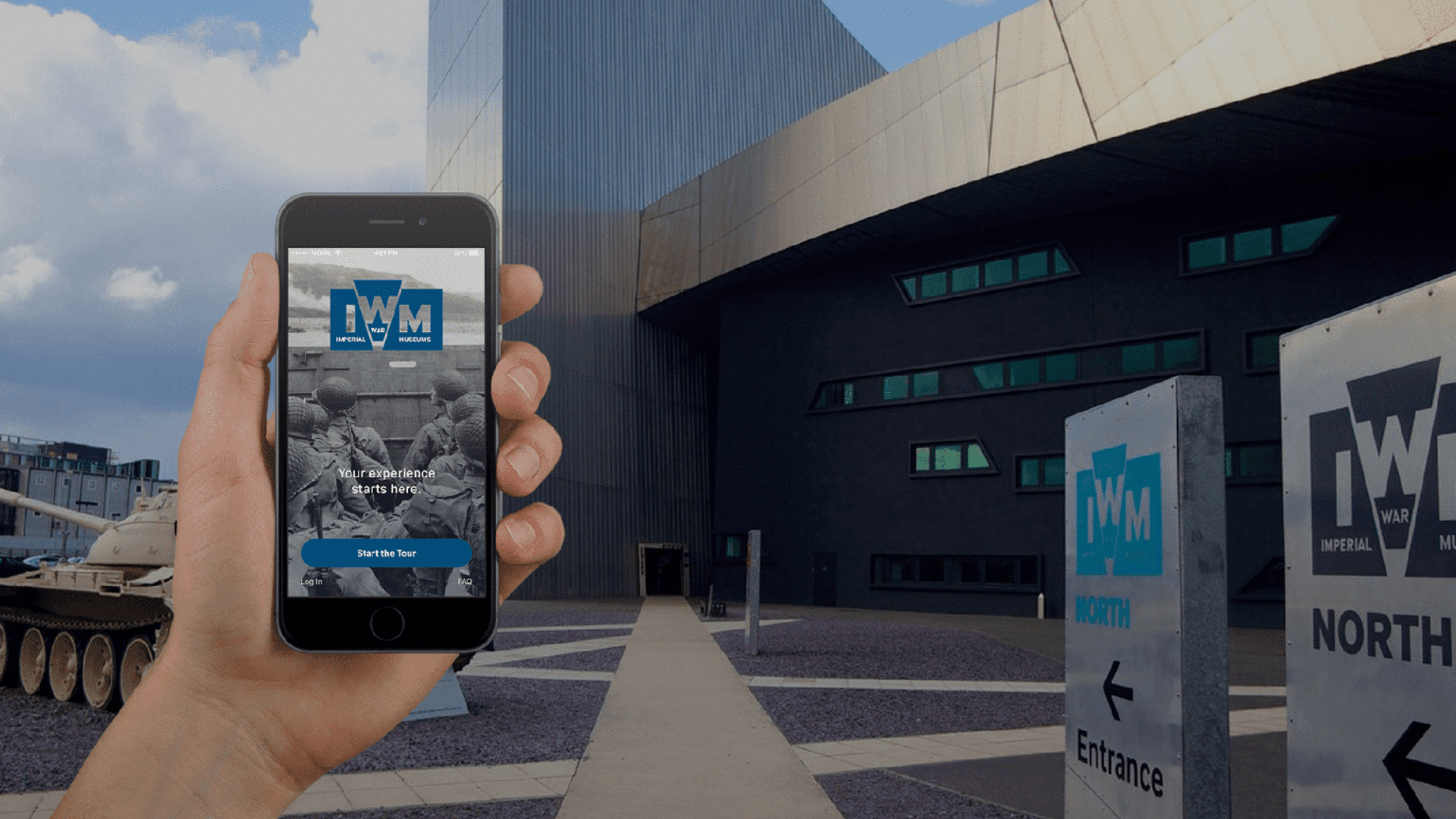 Imperial War Museum's website on mobile