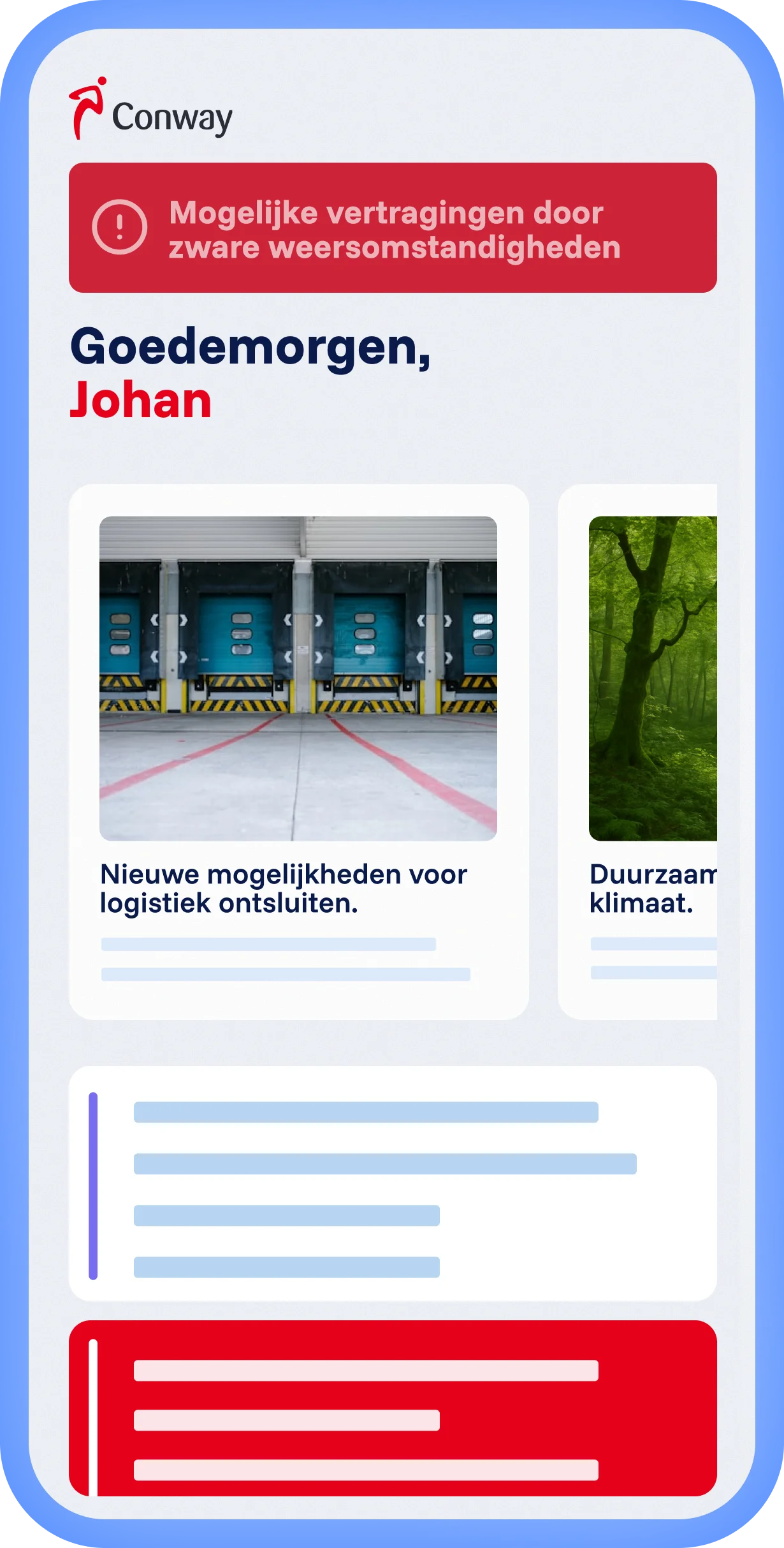 Spencer platform met lokale ervaring en eigen Mobix branding, gepersonaliseerde feed met artikelen en overzichtelijke layout