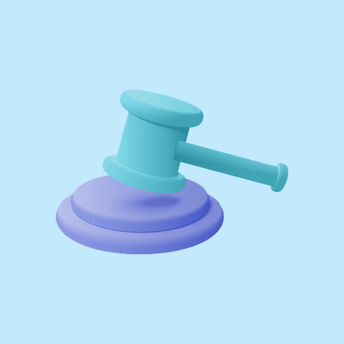 Judge's hammer icon