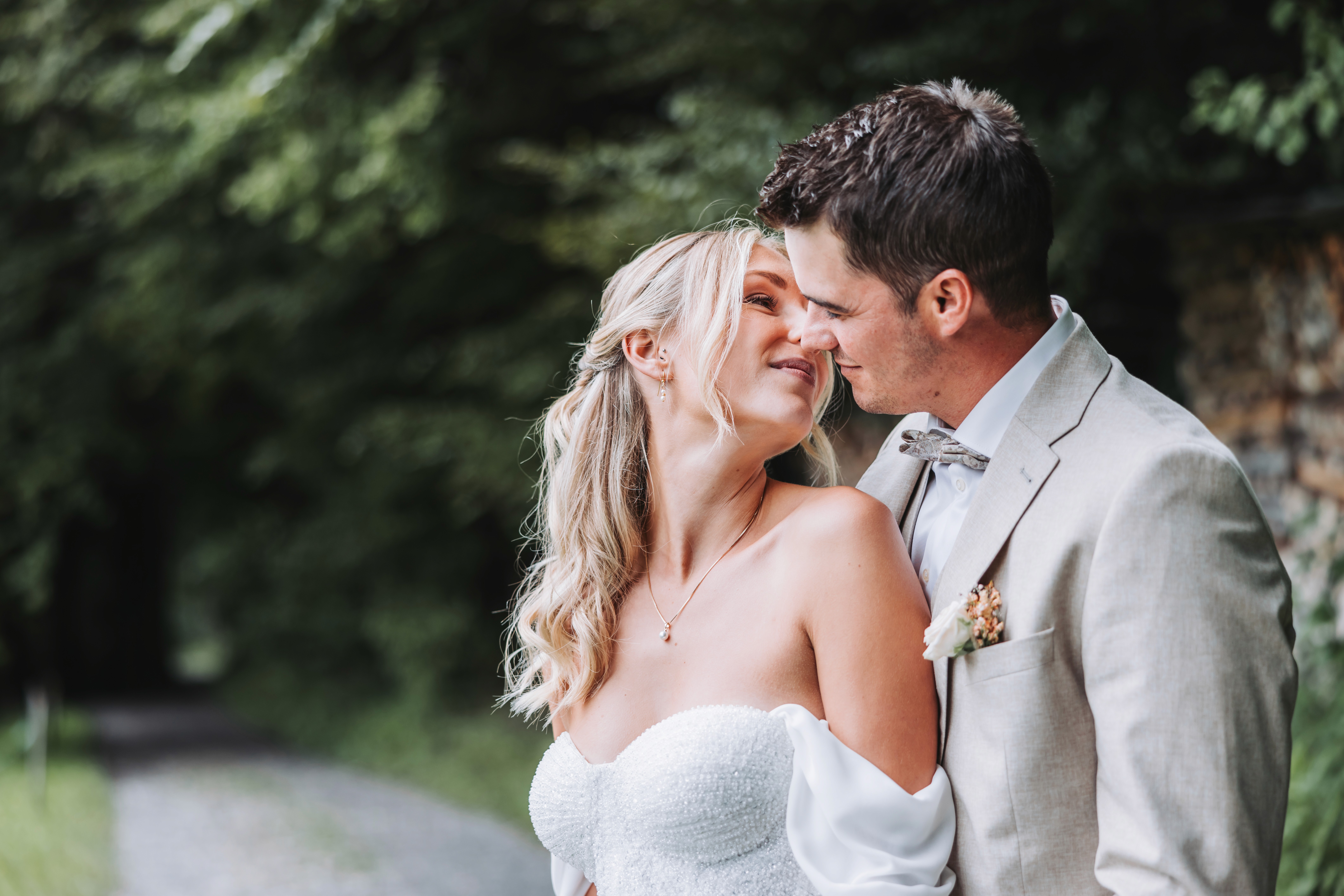 Stylish model in crowd