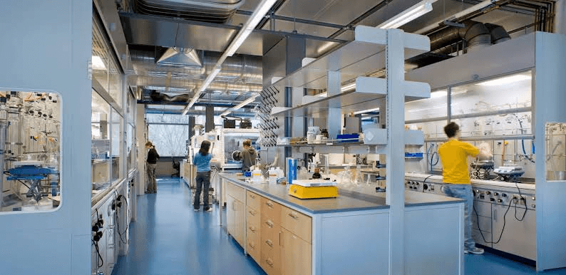 High school student conducting laboratory research at Princeton University campus