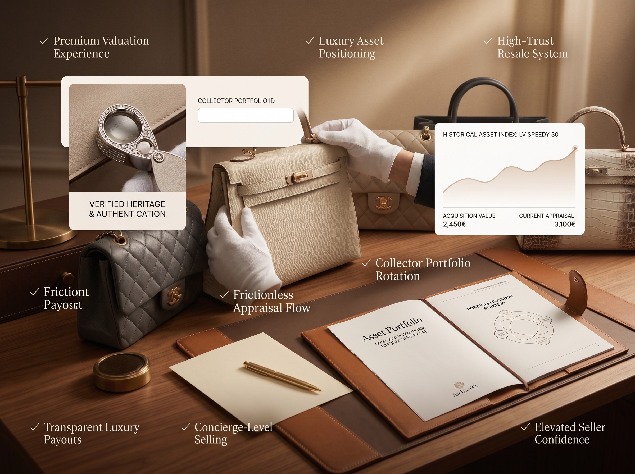 Ecommerce CRO Redesign für Archive38 mit Fokus auf Luxury Verification, emotionale Sicherheit und Premium Browsing