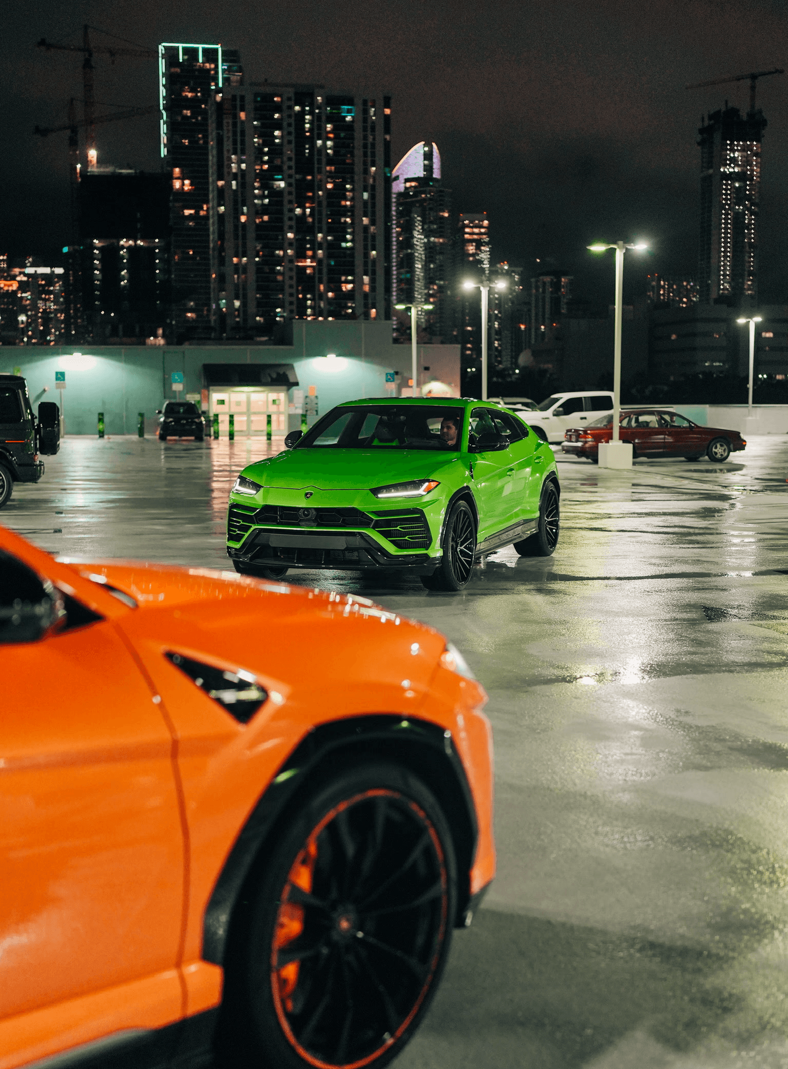 Rear view of a sleek sportscar, ideal for highlighting car rental style and design