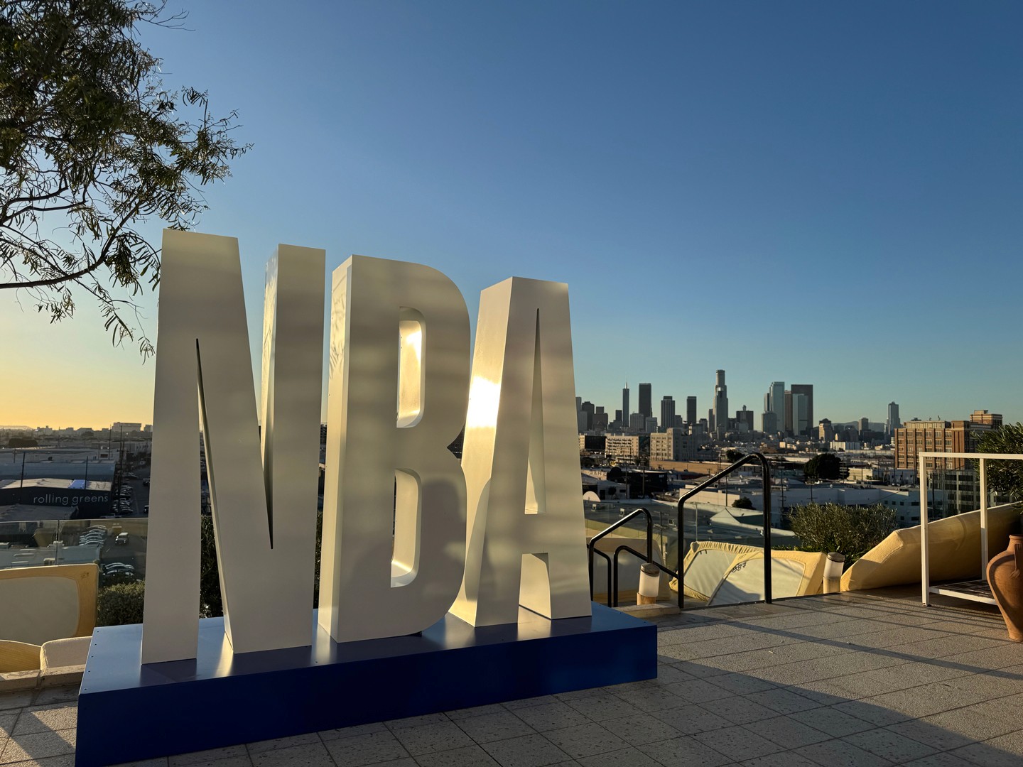 NBA large fabricated letters