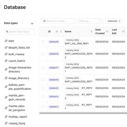 Mantle Product UI - Database