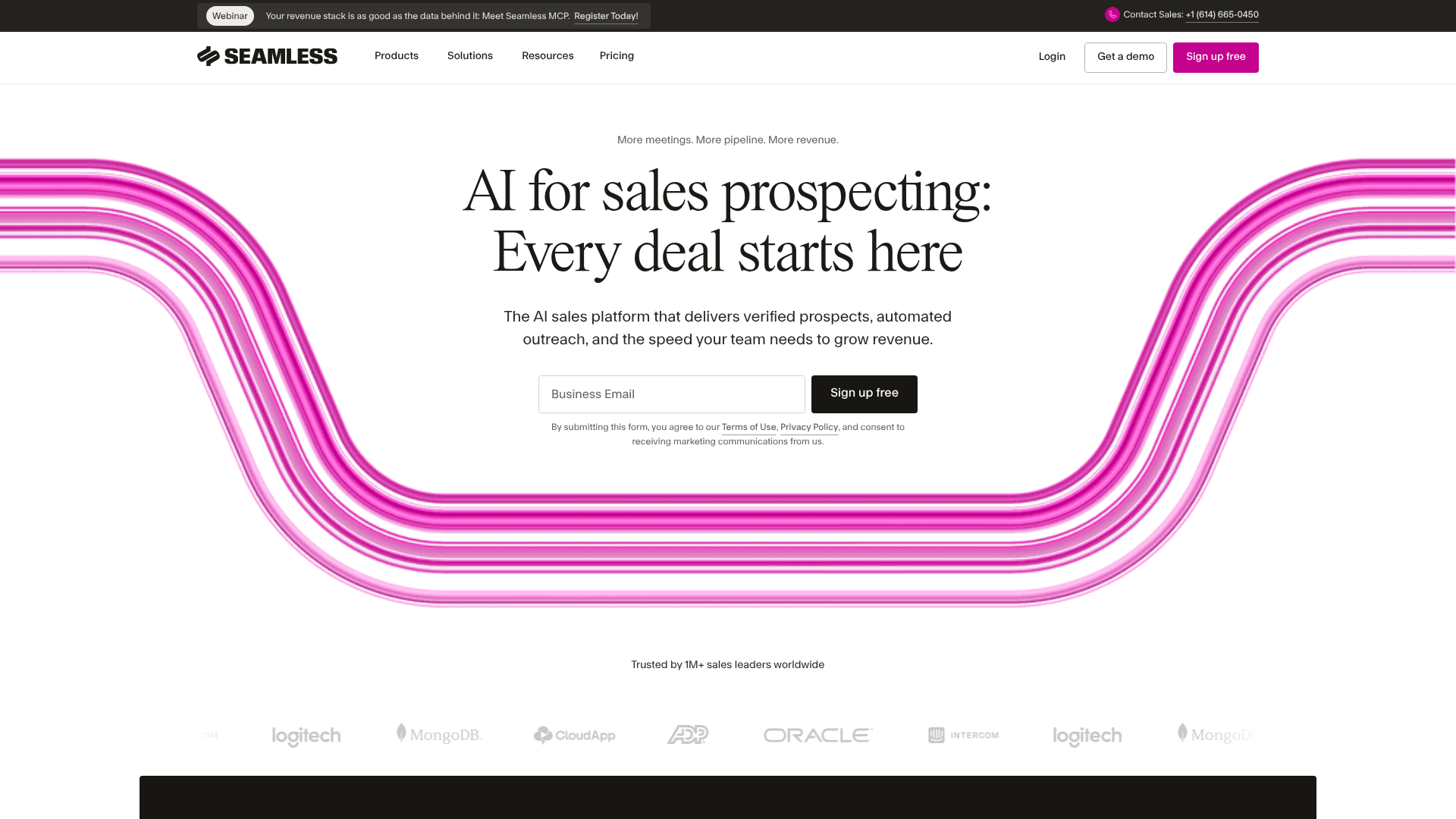 Screenshot of https://seamless.ai