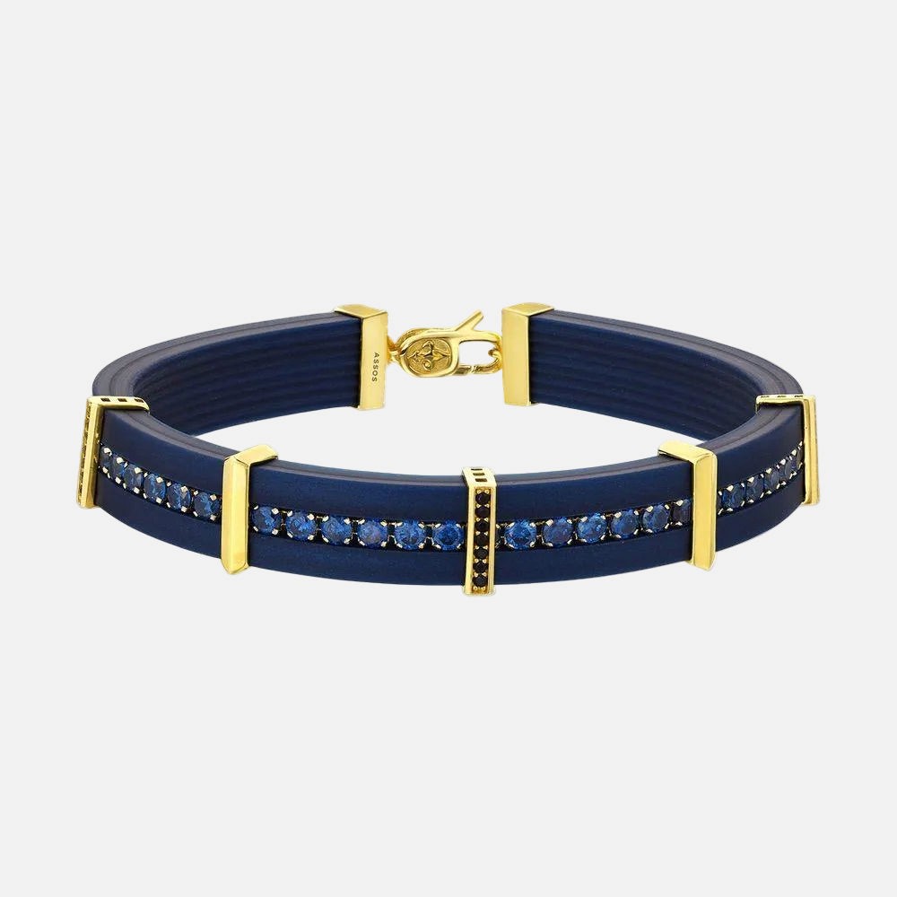 Assos Pırlanta 14 Ayar Altın Şık Tasarım Modern Erkek Bileklik