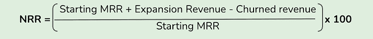 Net Retention Rate formula