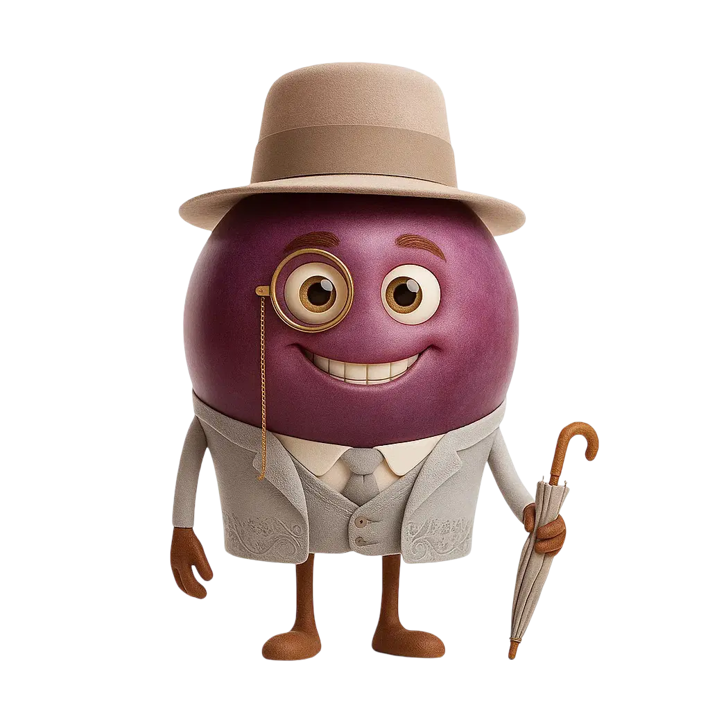 Nebbiolo grape berry illustration for wine education.