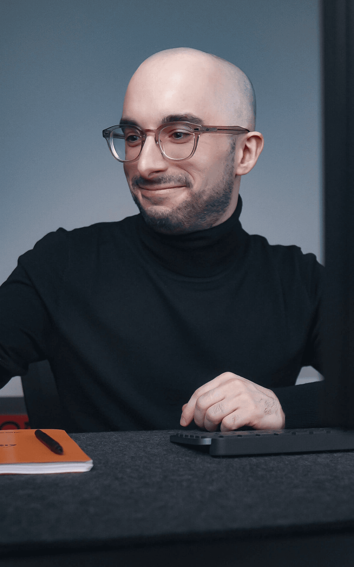 Luca Rapisarda Brand Designer and Web Designer portrait photo in black and white