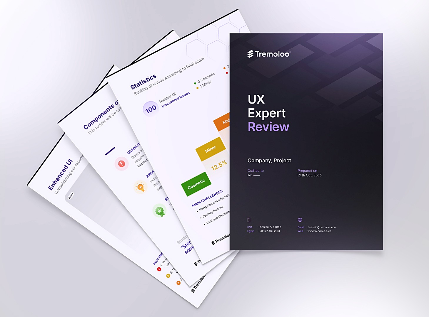 UX Expert Review report and analysis documents.
