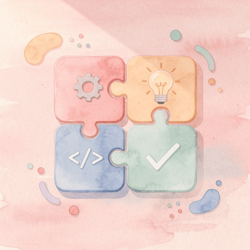 Scene of puzzle pieces fitting together representing a complete college admissions profile