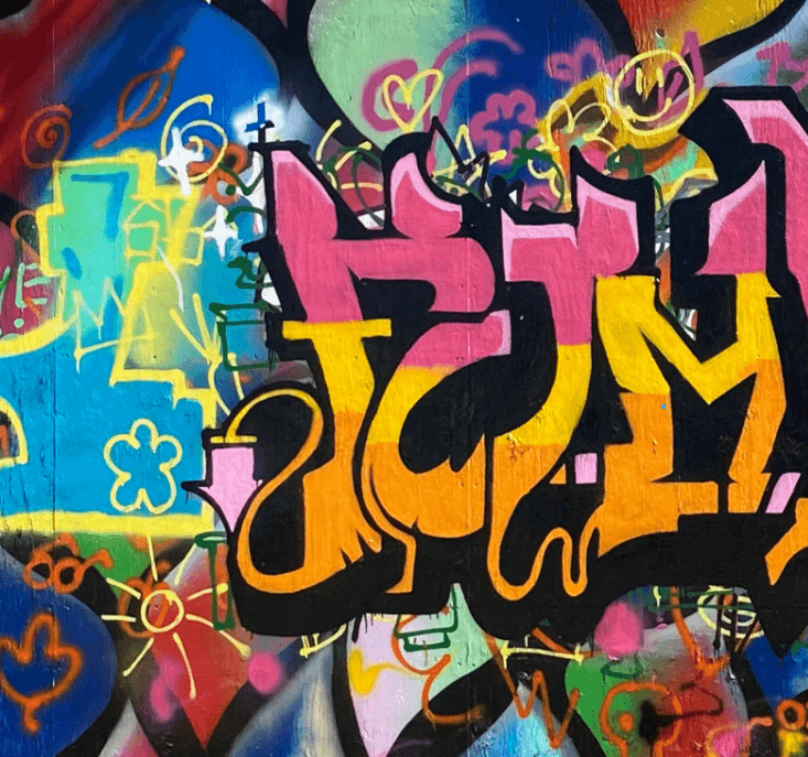 preview of final spray paint piece.