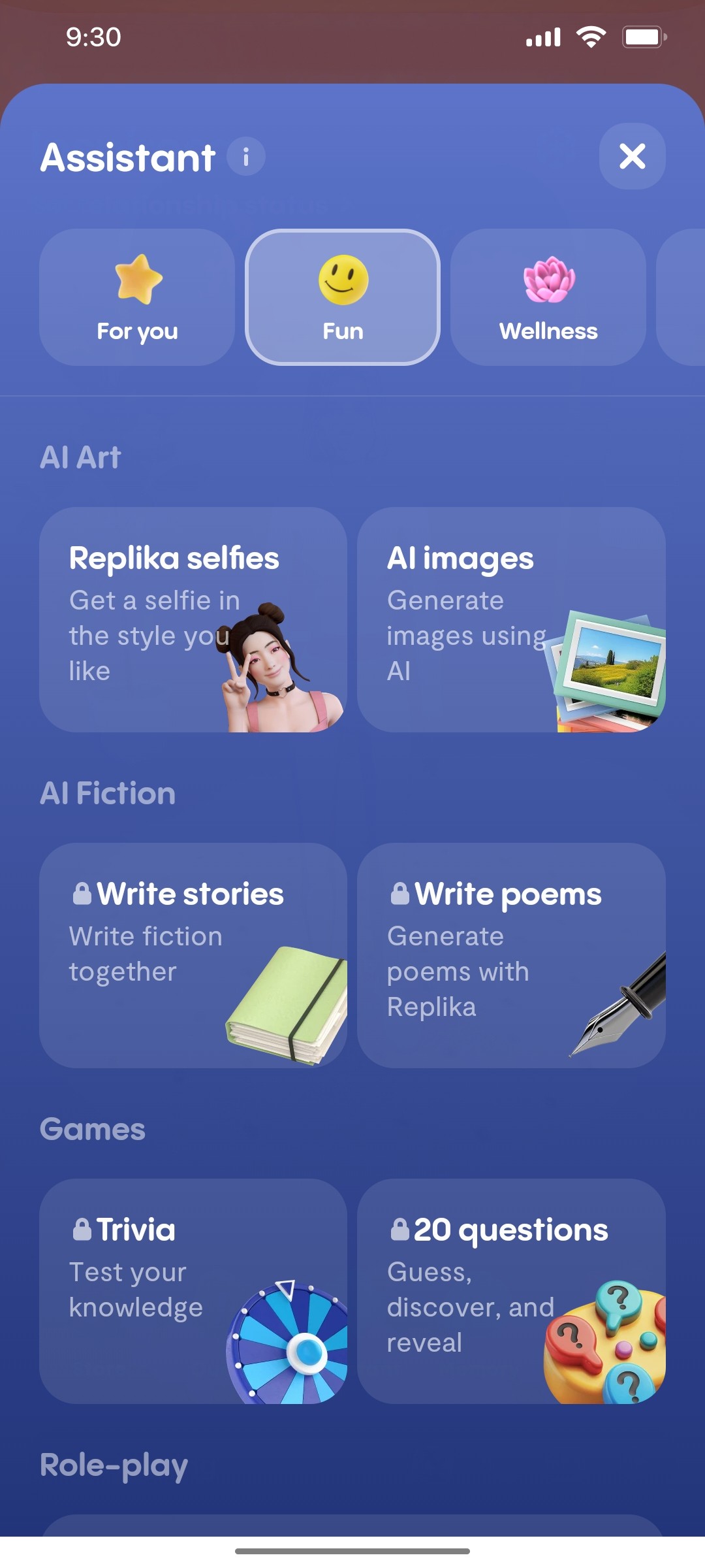 REplika Assiestent Fun Screen 