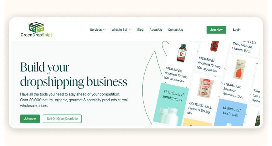 GreenDropShip homepage