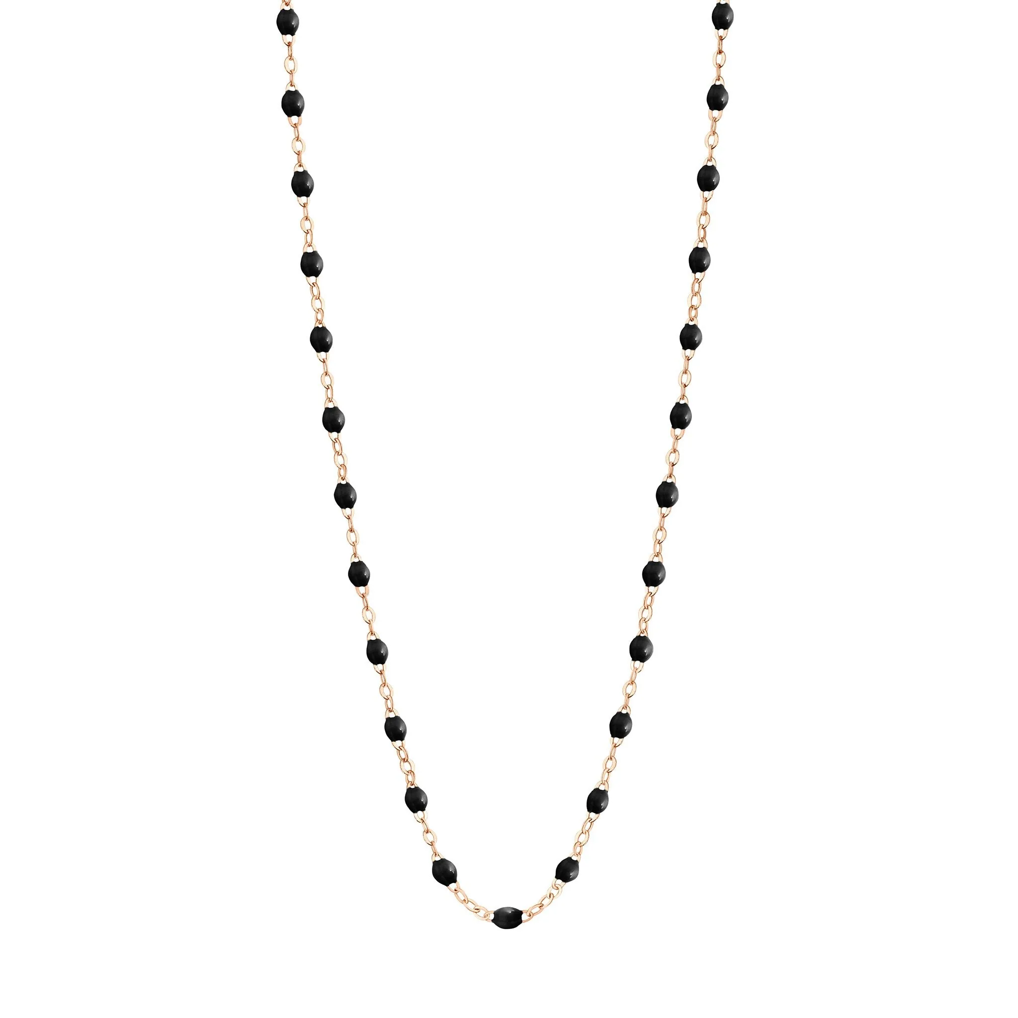 Collier noir Classique Gigi, or rose