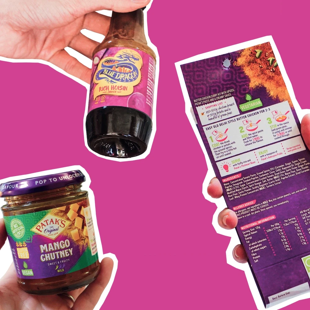 Cut outs of AB World food products