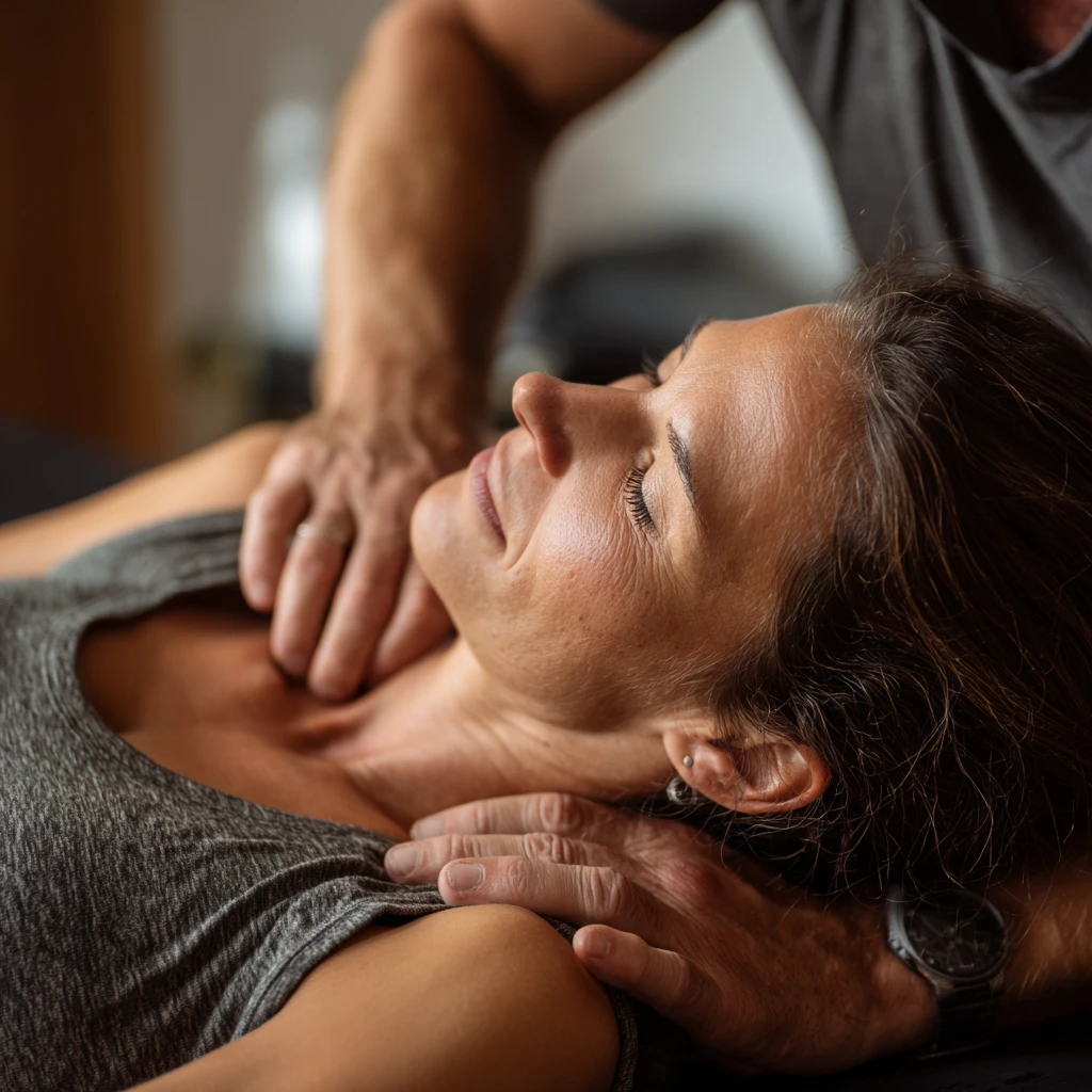 Physiotherapie München für Privatpatienten – manuelle Faszientherapie bei Nacken- und Schulterschmerzen in moderner Privatpraxis