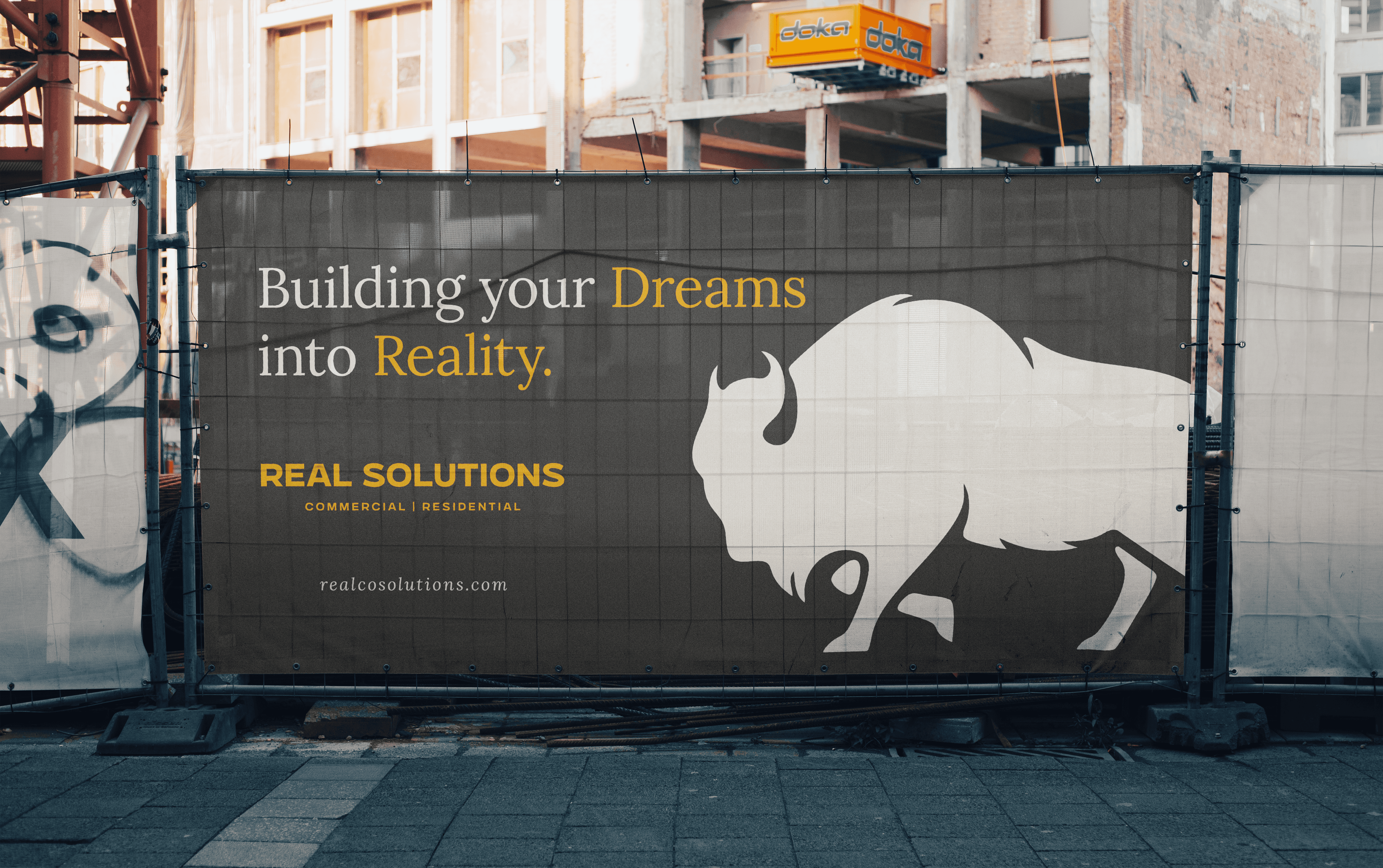 real solutions commercial construction barrier ad