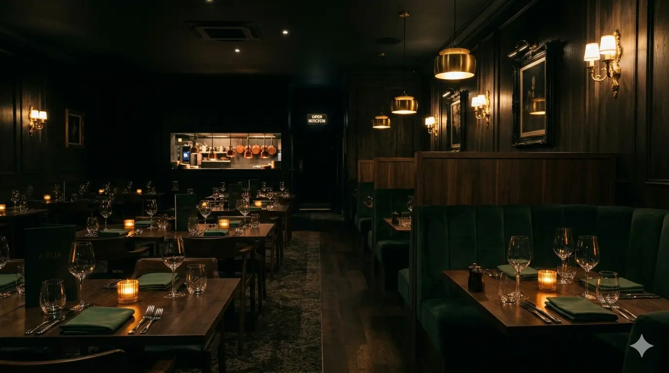 Vesper fine dining ambiance