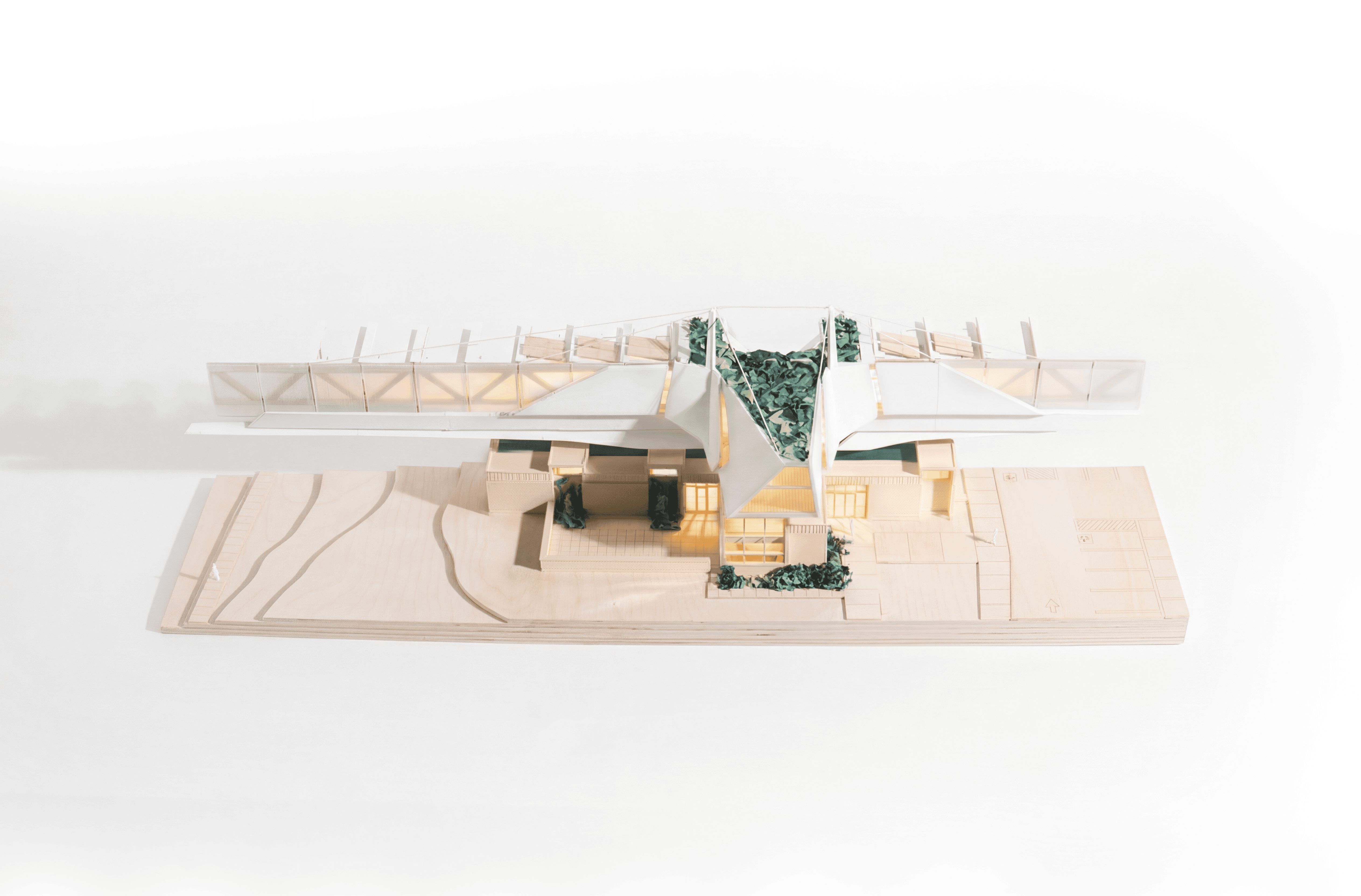 Larger 1/8" Model showing the existing and additional east elevation.