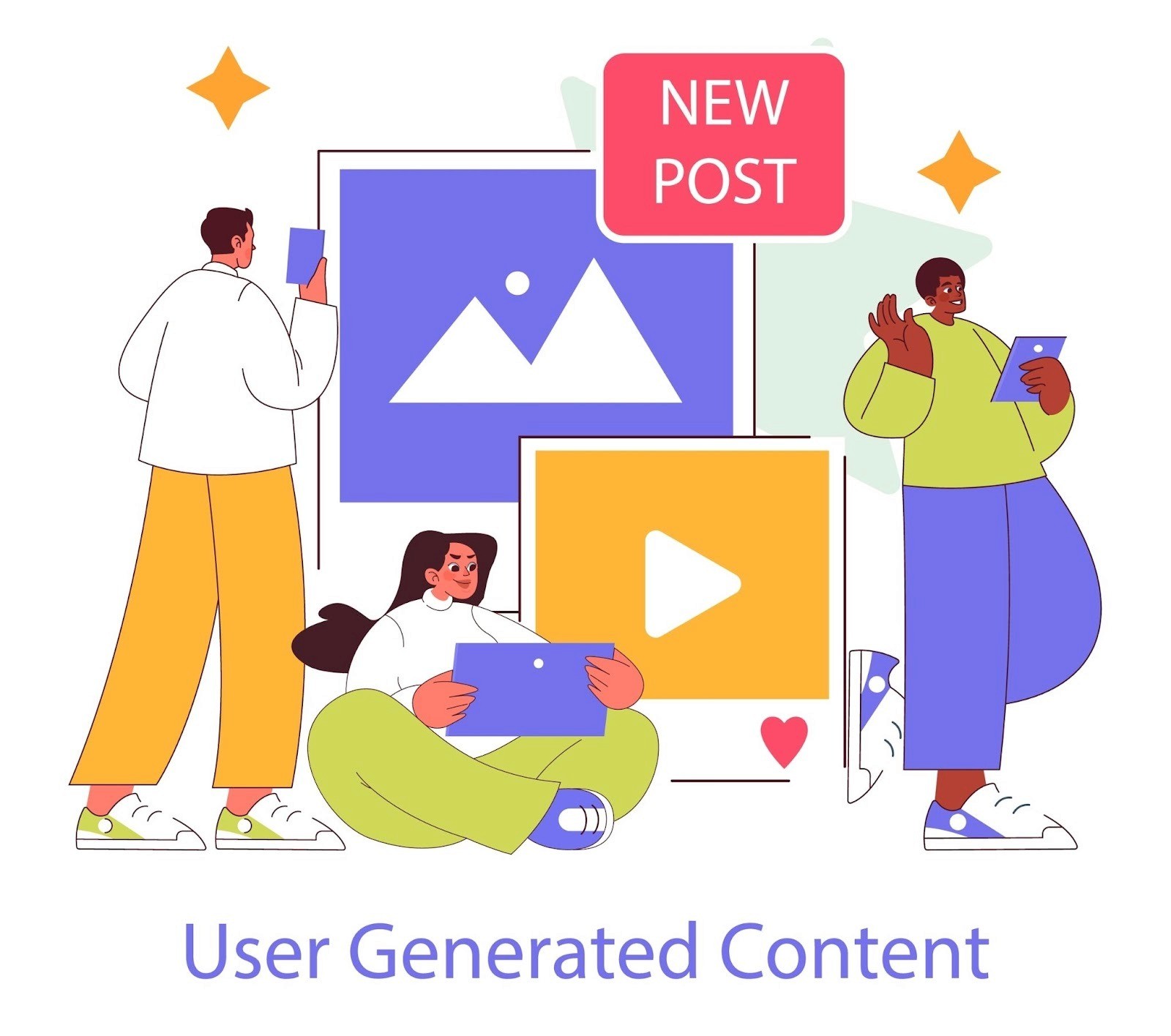 Creators producing user generated content including photos and videos for brand campaigns